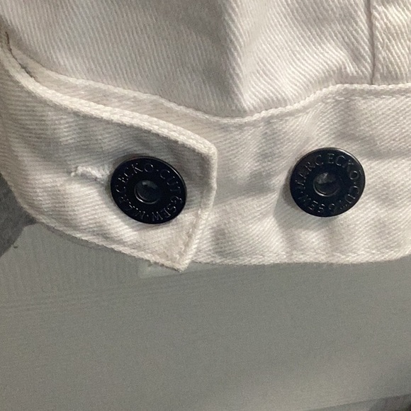New  Wot MarcEcko Cut & Sew  Denim Hoodie White And Gray Jacket . - Picture 6 of 9